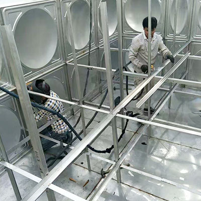 不銹鋼消防水箱施工現場